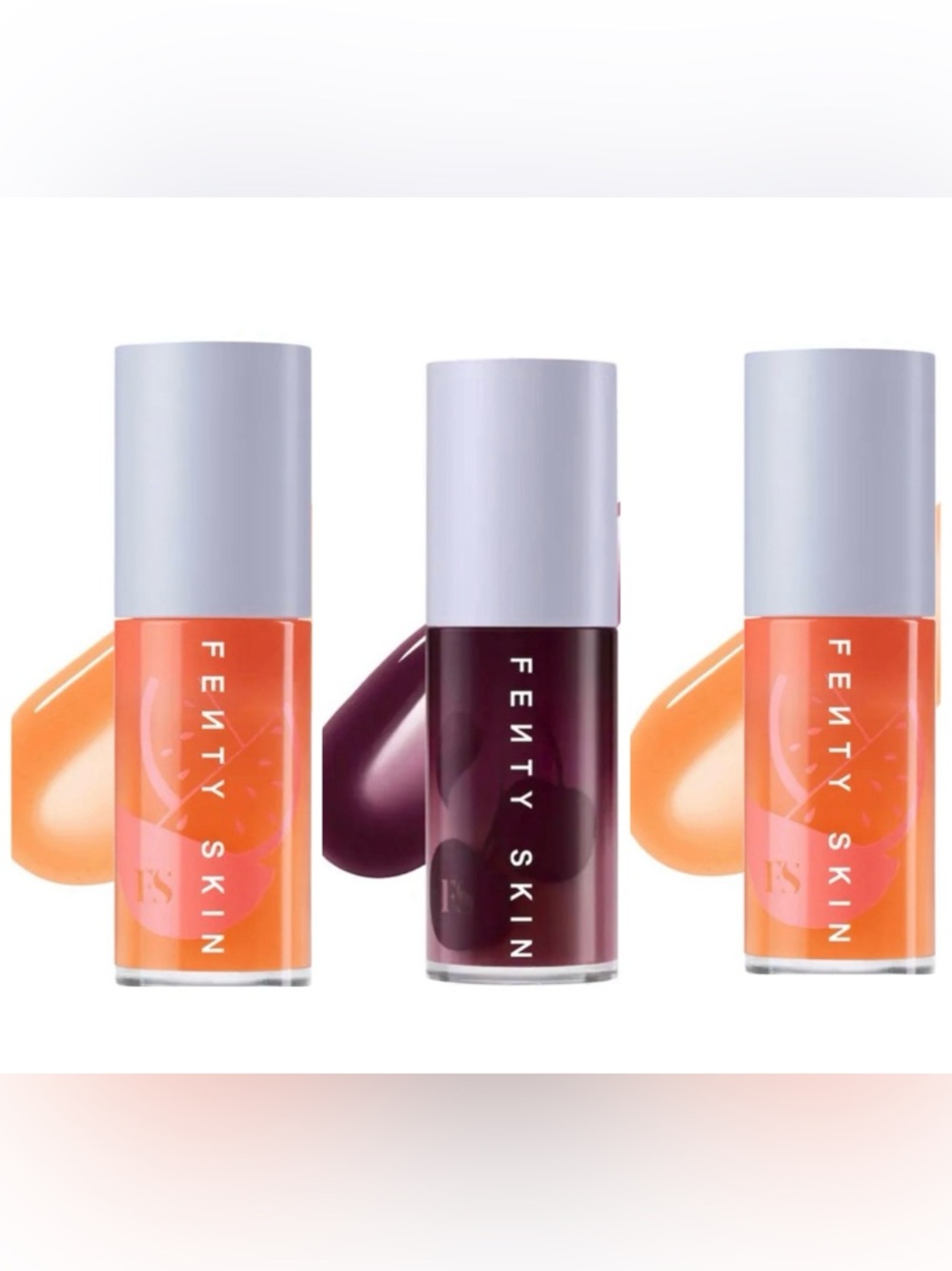 Fenty Skin Fenty Treatz Melon Treat and Black Cherry Lip Oil Trio